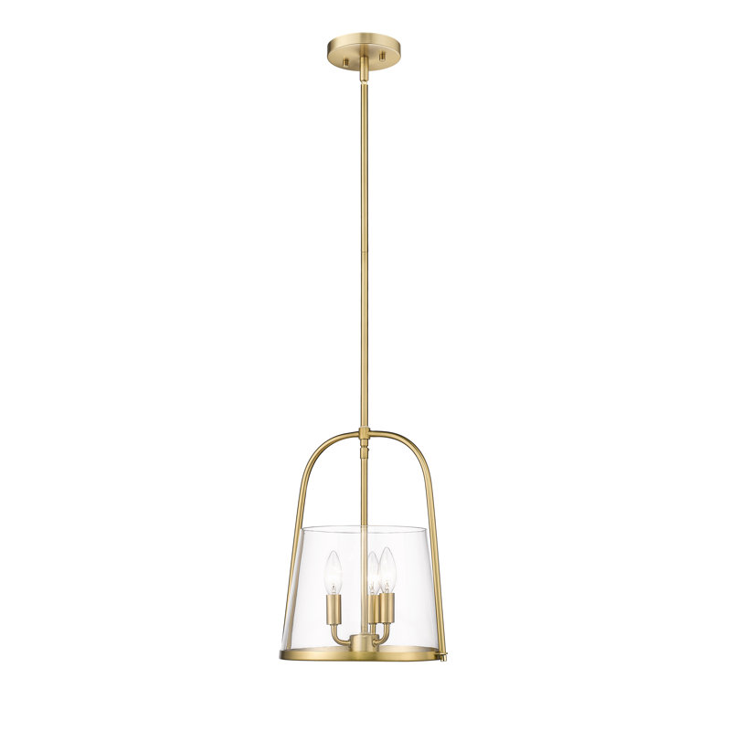 Luminaire suspendu 3 lumières Berardi, Or moderne