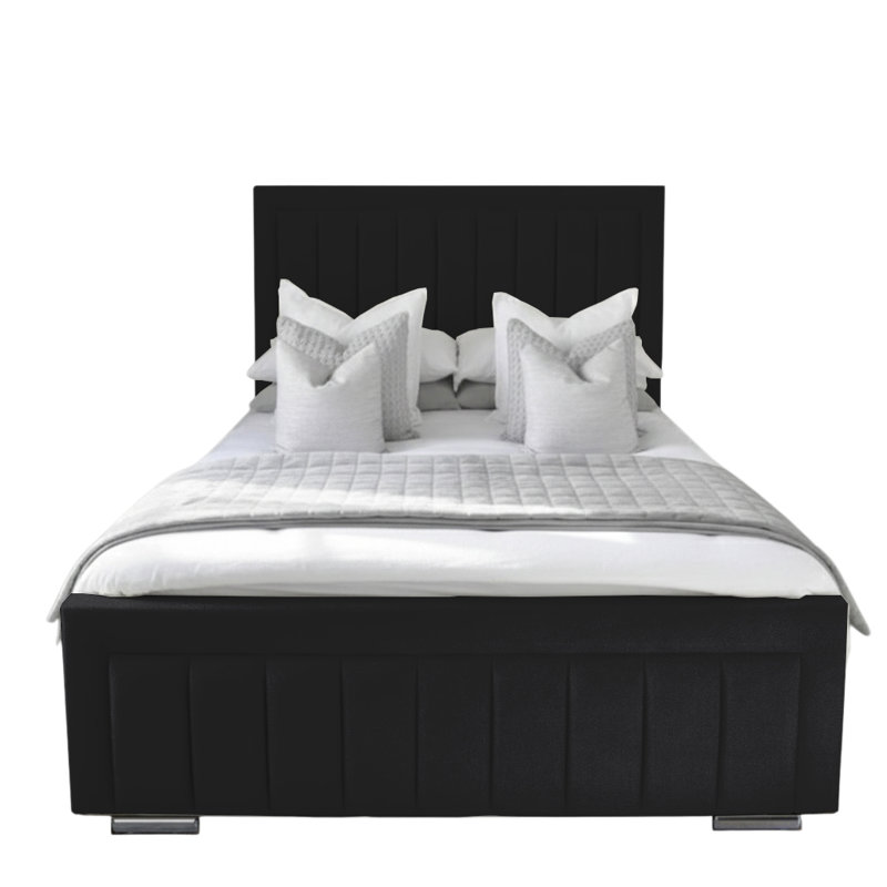 Abianna Upholstered Bed, Super King (6'), Black