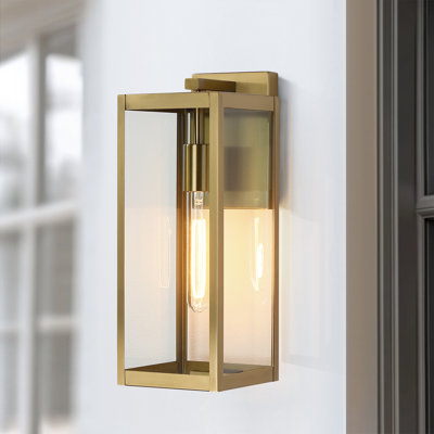 Applique murale d'extérieur en acier inoxydable 1 lumière 16 po