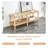 Modern 2-Tier TV Stand For Living Room Furniture,Rectangular Centre Table With Open Storage Shelf,Rounded Rubberwood Legs,Stable And Durable,Easy Assembly-875429022