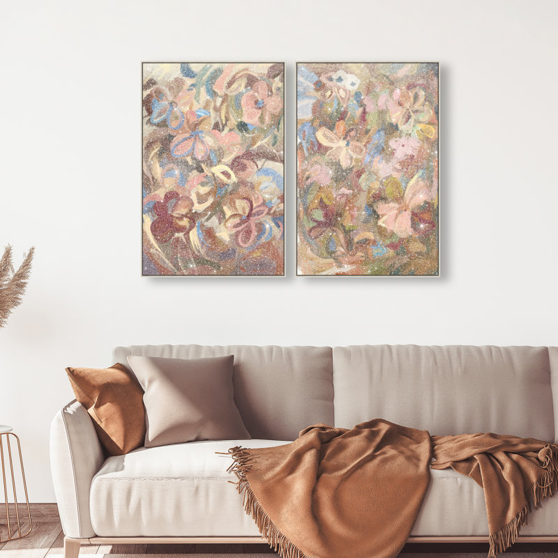 Moving Eden Set Set by Oliver Gal, 31"H x 46"W, Silver Floater Frame