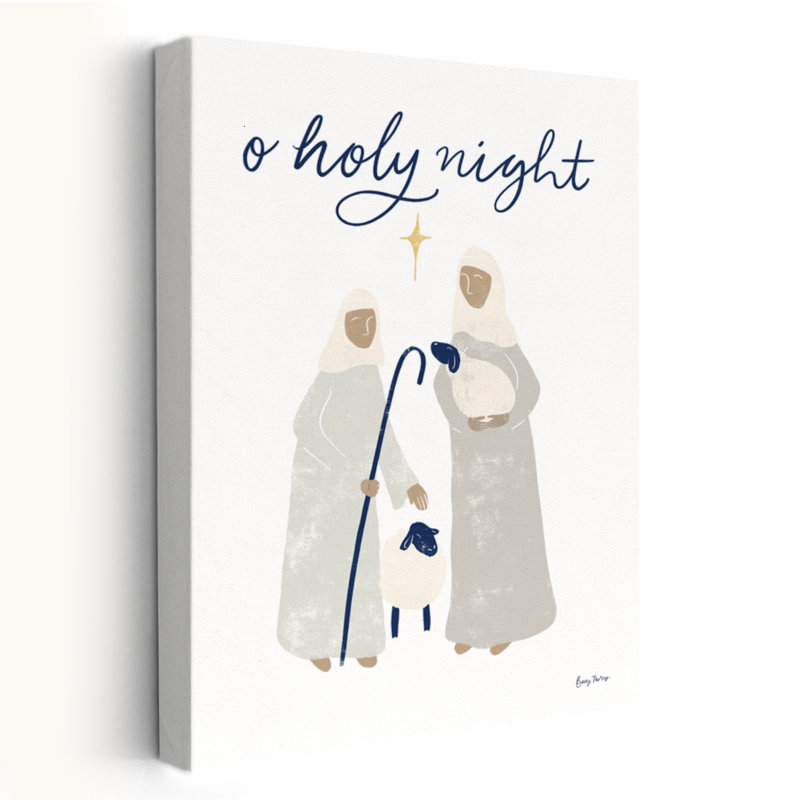Crèche de Noël Nativité IV avec animaux bleu marine, H 36 po x l 24 po