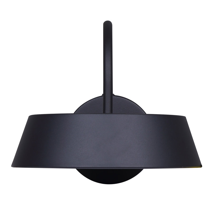 LED Integrated Outdoor Lantern Light, Black Finish