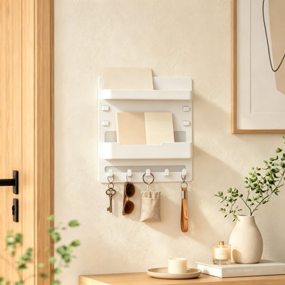 2Pcs Adhesive Bedside Floating Shelves