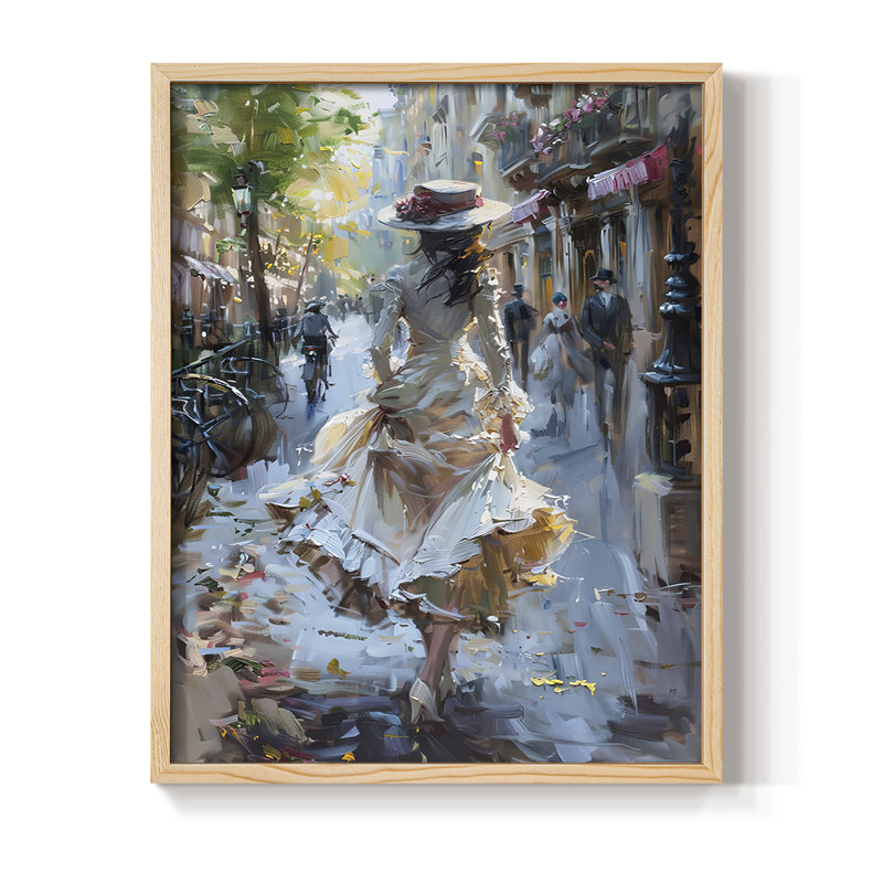 Reproduction encadrée WOMEN Series DCXLV - bois massif, Naturel, H 21 po x l 17 po