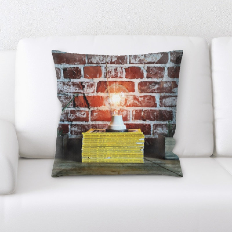 Illuminated Microsuede Reversible Throw Pillow