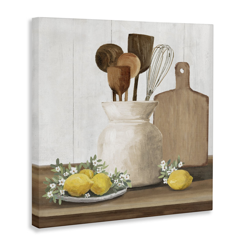 Toile Country Kitchen & Lemons, conception par White Ladder, H 24 po x l 24 po