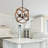 21in Farmhouse Chandelier with Hemp Rope Accents - 5 Light Black Candelabra Pendant for Kitchen Island, Dining Room, Bedroom