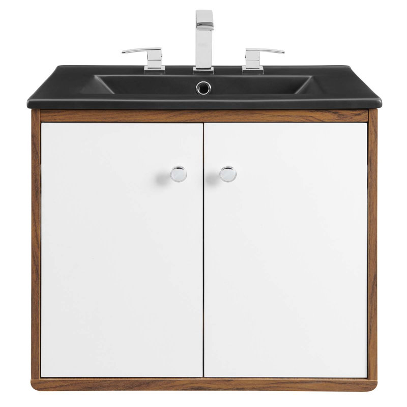 Meuble-lavabo mural blanc 24 po