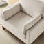 Chaise d'appoint en chenille avec pieds en bois d'hévéa massif-125004289
