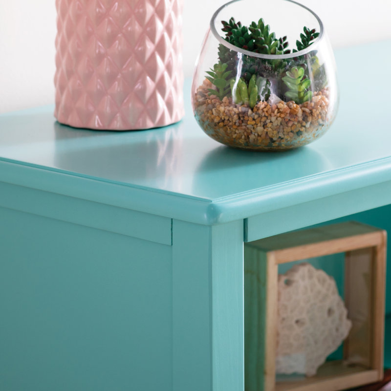 Teal Adjustable Kids' Wooden 3-Shelf Bookcase