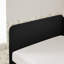 Lit simple noir avec 2 tiroirs de rangement, structure rembourrée convertible, taille de coussin en velours doux, lit, envers-1439284612-1439284615
