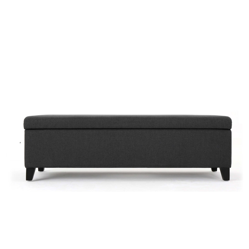 Flip Top Storage Bench, Dark Gray