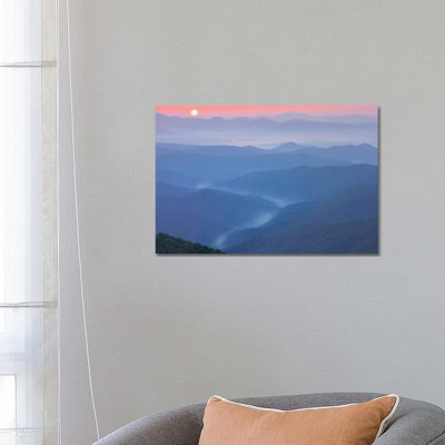 Sunset Over The Pisgah National Forest Form The Blue Ridge Parkway, North Carolina II by Tim Fitzharris - Wrapped Canvas Print