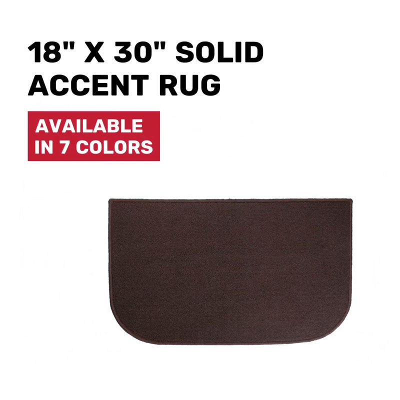 Graphite Easy-Care Oval Synthetic Accent Rug, 20" x 36"