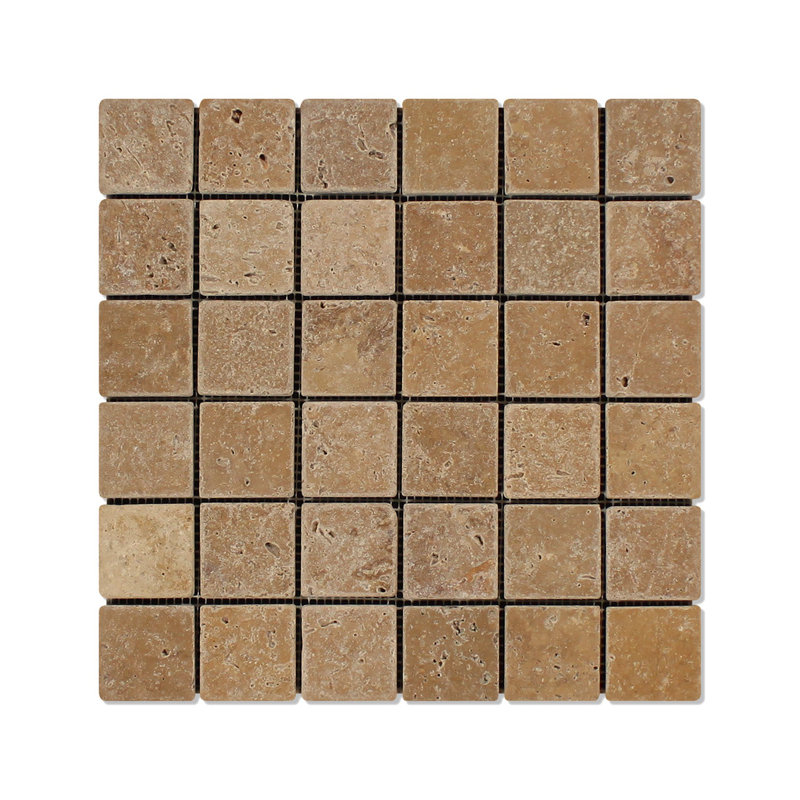 Travertine Grid Mosaic Wall & Floor Tile