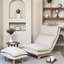 Simple loisir - pliable et réglable. Conception ergonomique. Tissu doux et éponge haute densité. Blanc, métal, coton. Chaise confortable de 28,18 po de profondeur, 46,86 po de largeur, 37,2 po de hauteur et 36,65 lb