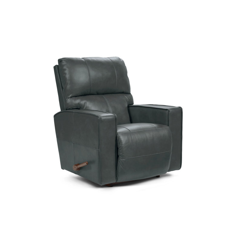 Fauteuil inclinable en cuir Maddox, Cuir synthétique gris