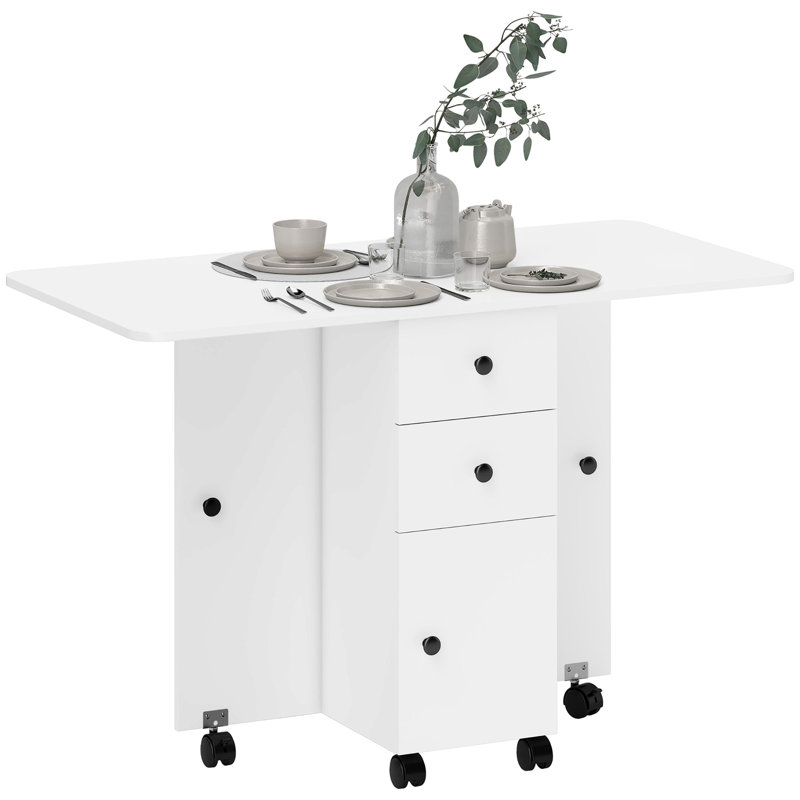 Table de salle à manger extensible Nedo, Blanc