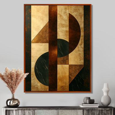 Newman géométrique noyer formes essentielles IV - art sur toile moderne