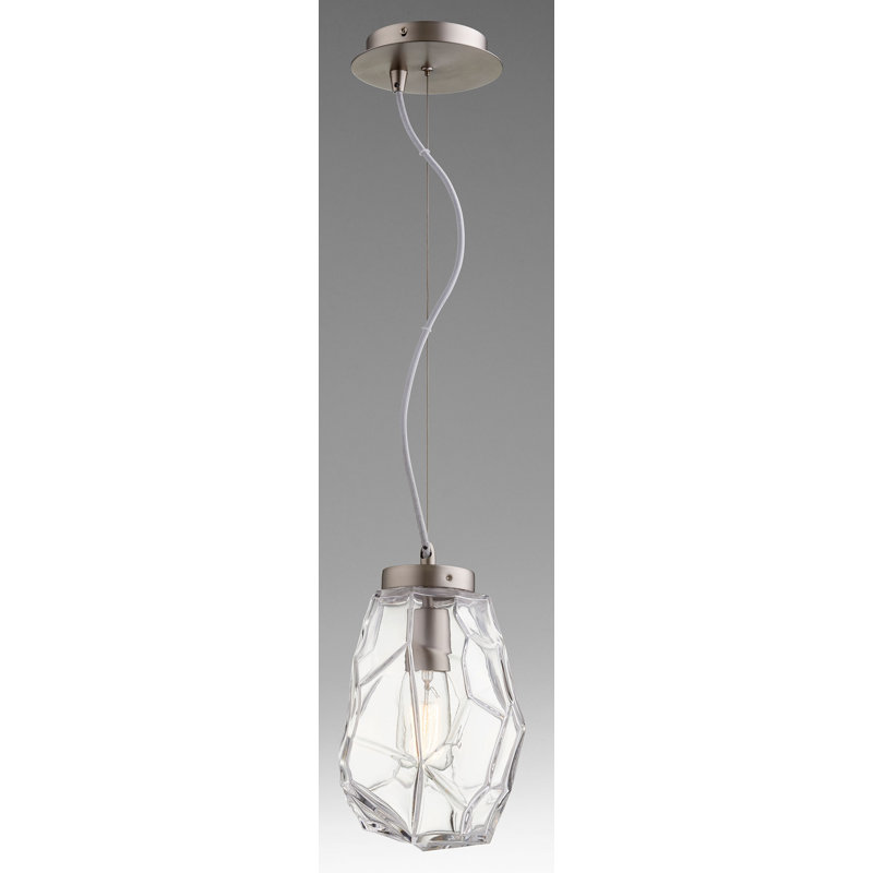 Luminaire suspendu géométrique unique à 1 lumière Gem