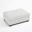 Repose-pieds rembourré rectangulaire en chenille blanc cassé, partie modulaire simple pour canapé modulaire-301973247-301973242