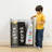 Ebern Designs Slate Kids Laundry Organizer With 3 Removable Laundry Hampers, Gray Woodgrain/White