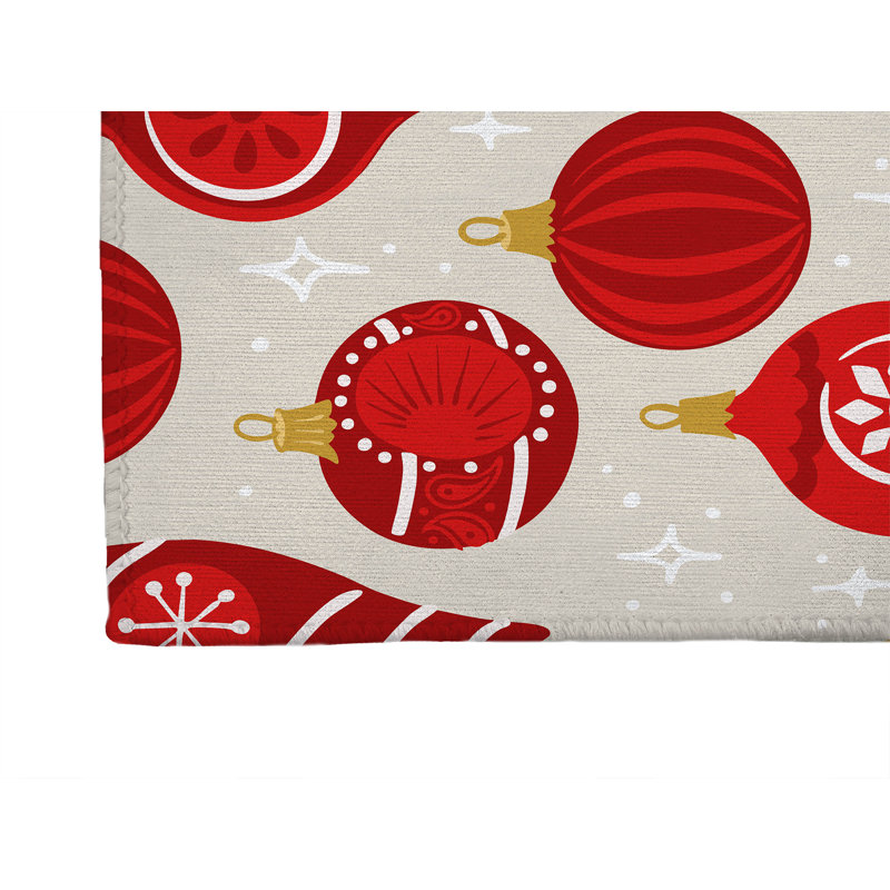 Paillasson Ornaments, L 24 po x L 36 po, Ivoire abstrait
