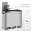 Fingerprint Resistant 14.4 Gallon 3-Compartment Stainless Steel Pedal Trash Can-106894464