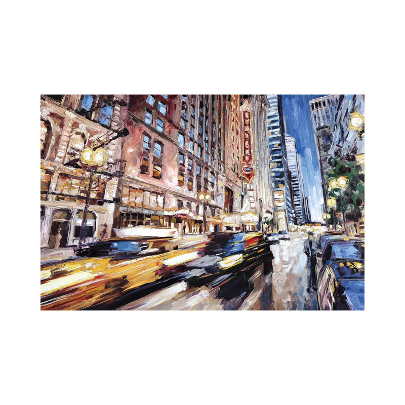 Randolph Street 1 Piece Painting on Canvas, 20.32cm H x 30.48cm W x 1.91cm D, Wrapped Canvas