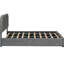 Lit plateforme rembourré polyvalent avec rangement hydraulique - molleton double gris et fonctionnalité efficace