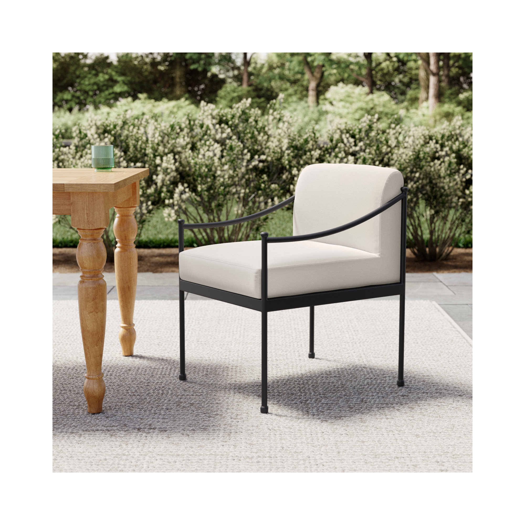 Granger Outdoor Dining Chair, Cream