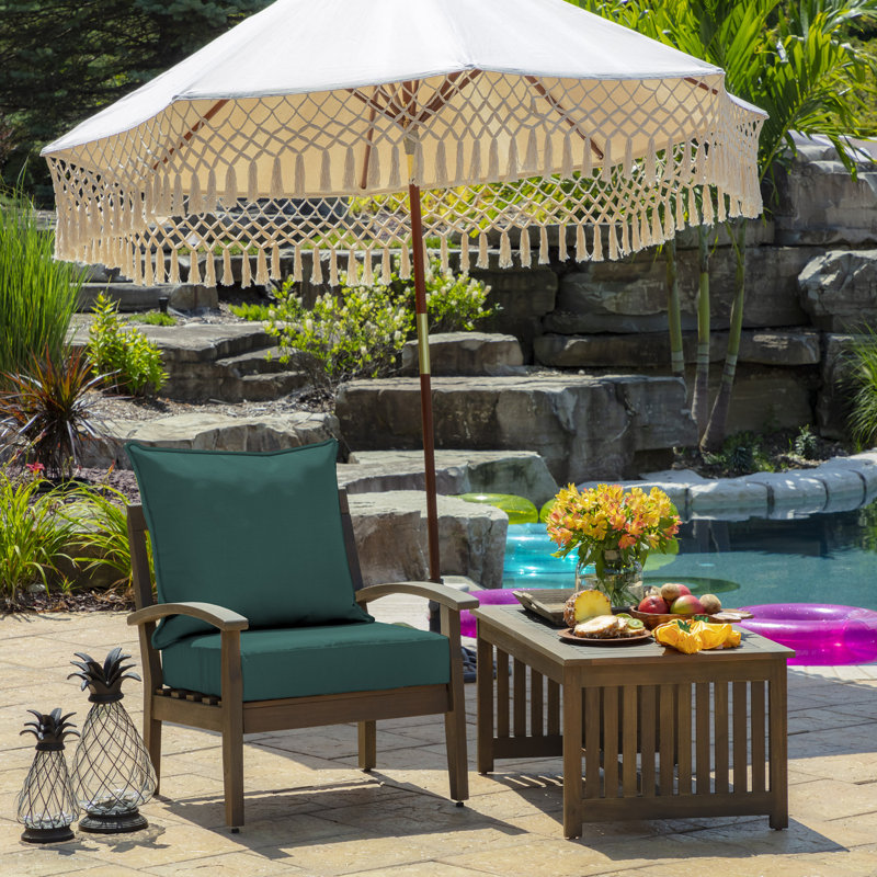 ARDEN Outdoor Chaise Lounge 3.5" Cushion, Dark Green