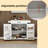 Kitchen island rolling trolley cart with 1 drawer & 2 doors with storage racks & Adjustable Shelves-985843622