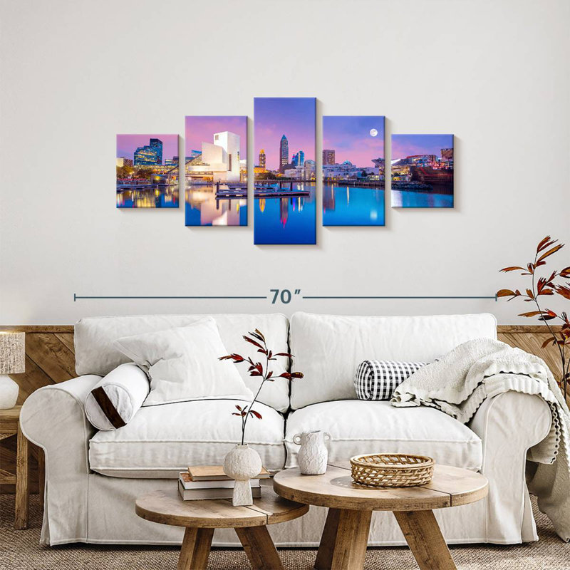 Senne Downtown Cleveland Reflection, 24" H x 55" W