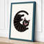 Striped Cat Crescent Retro - Wrapped Canvas-1475241374-1475241360