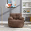 Fauteuil à billes en mousse touffetée café, fauteuil de loisir en peluche douce-1623512301