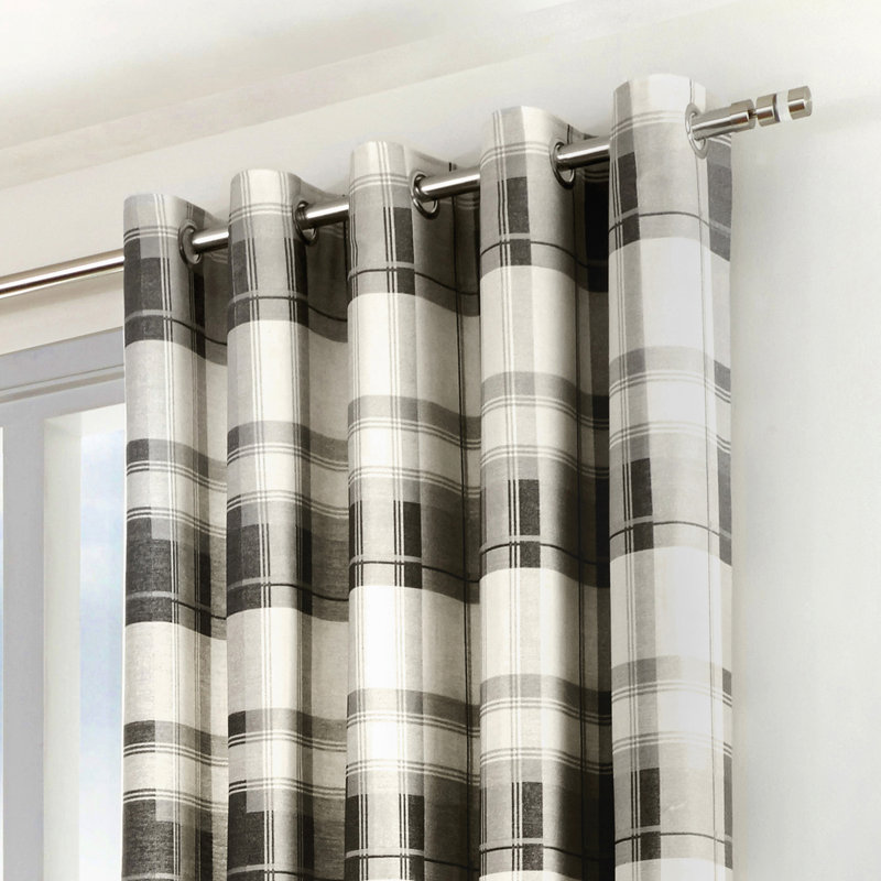 Cotton Sheer Curtain Pair, Width 168 x Drop 229 cm, Slate