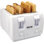Better Chef 4-slice Dual Control Toaster – White, Adjustable Browning & Toast Settings