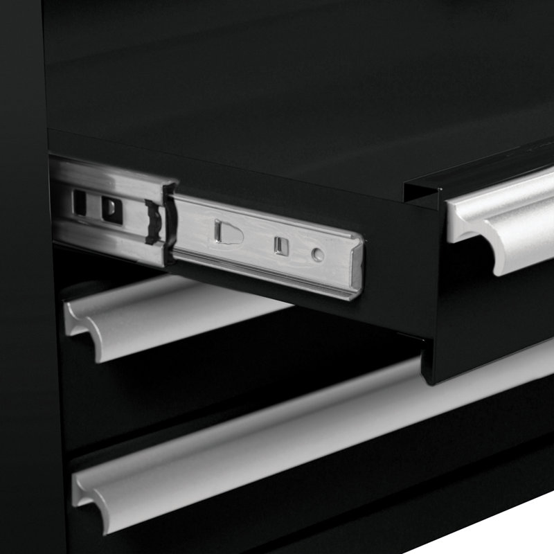 2 -Drawer Steel Top Chest, Black
