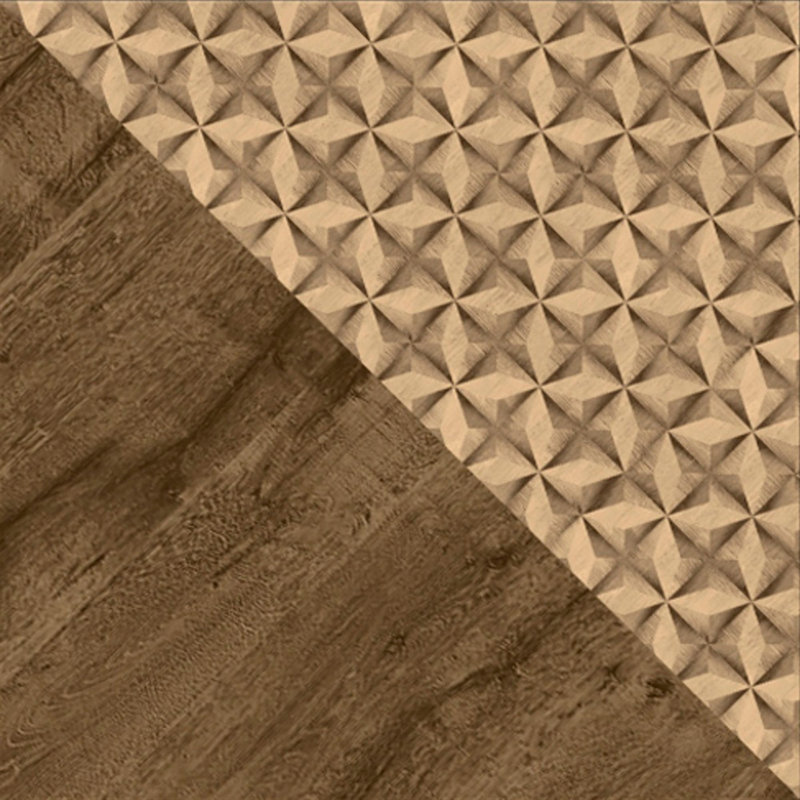 Table de chevet 1 tiroir Mid-Century Liberty, Rustic Brown/3D Brown Print