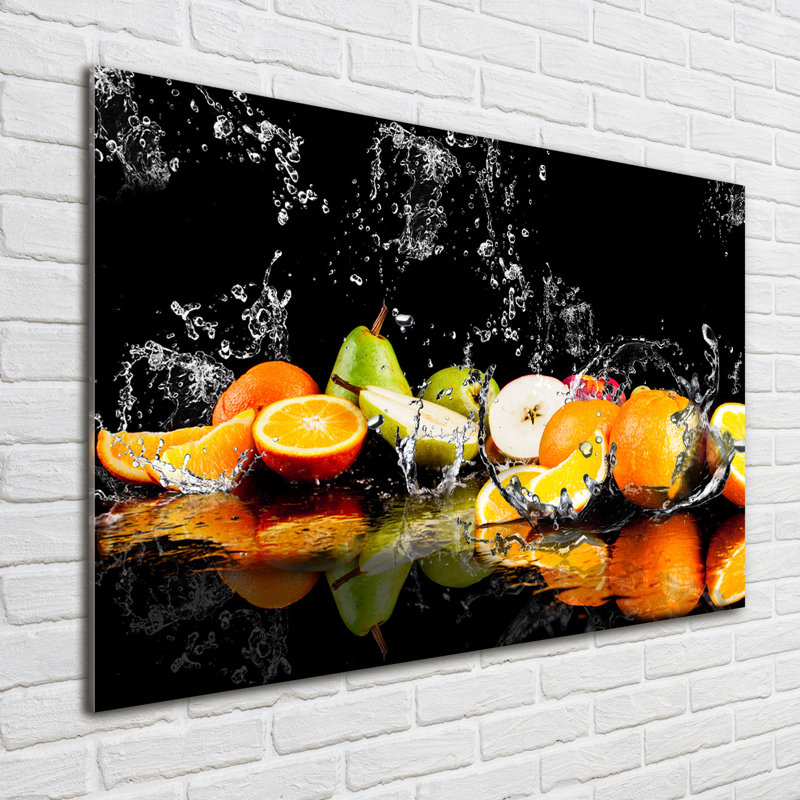 Fruit And Water - No Frame Print on Glass