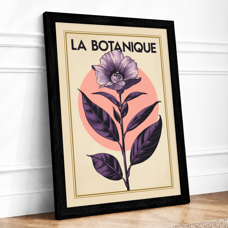 La Botanique Botanical - Framed Print, A2 - 59.4 x 42.0 cm, Black