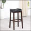 Black And Cappuccino Upholestered Bar Stool (Set Of 2)