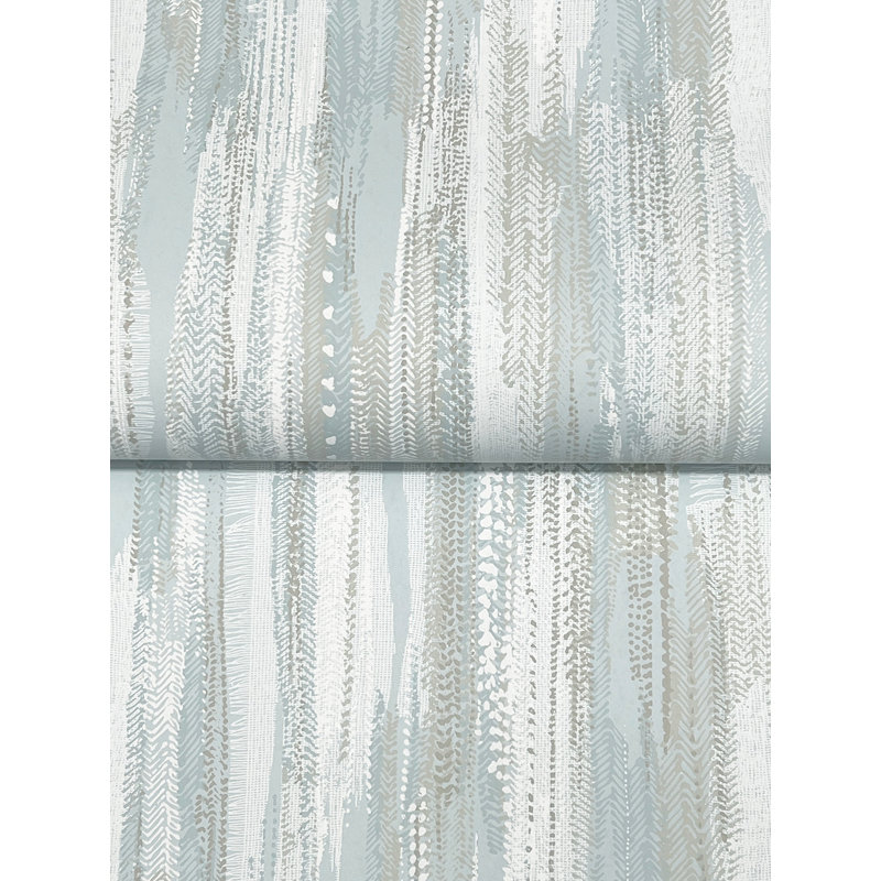 Tribeca Light Blue Texture Stripe Wallpaper, Blue