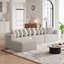 Ensemble de canapé modulaire en chenille Boneless de 131,1 pouces, canapé incurvé moderne en forme de nuage, comprend 10 coussins, canapé d'angle en tissu de salon, canapé modulaire en L (méridienne gauche)-204091783-204091776