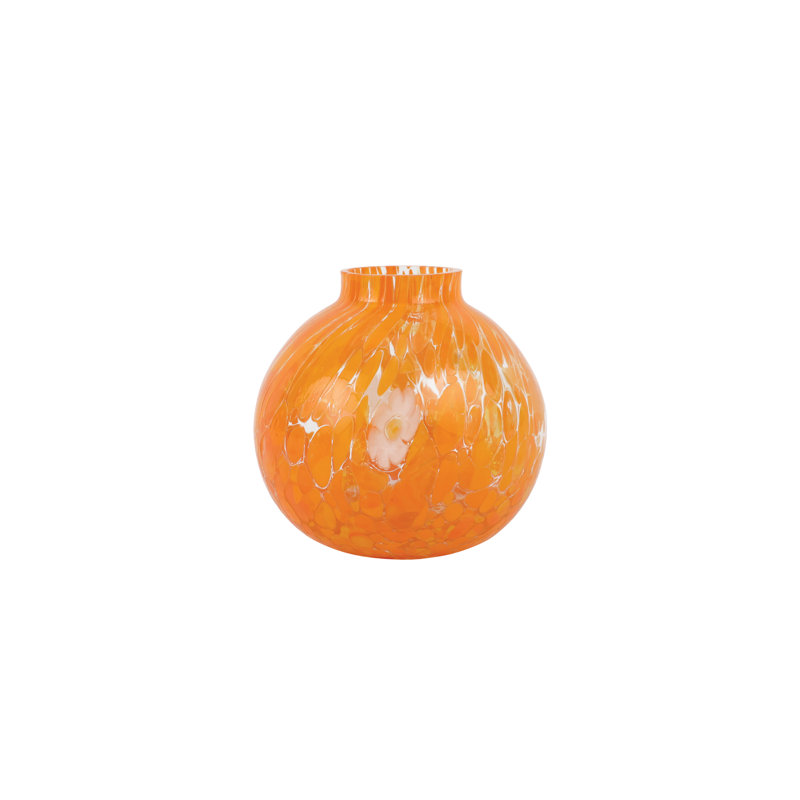 Nuvola Glass Table Vase, Orange