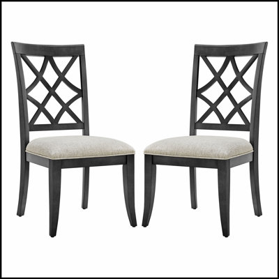 Ensemble de 2 chaises de salle à manger rembourrées Mid Century