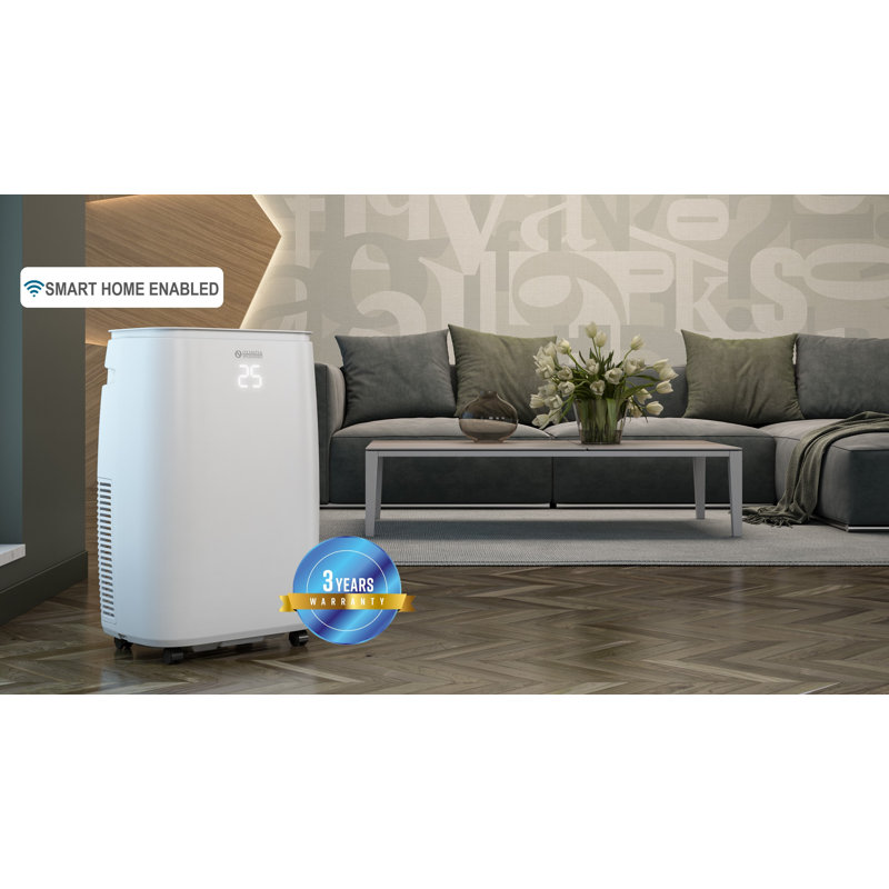 Dolceclima 12000 BTU Wi-Fi Connected Portable Air Conditioner for 400 Square Feet with Remote Included