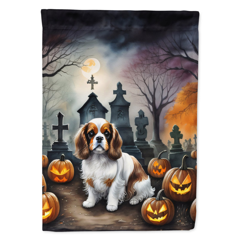 Drapeau de maison d'Halloween en polyester à double face H 40 po x l 28 po